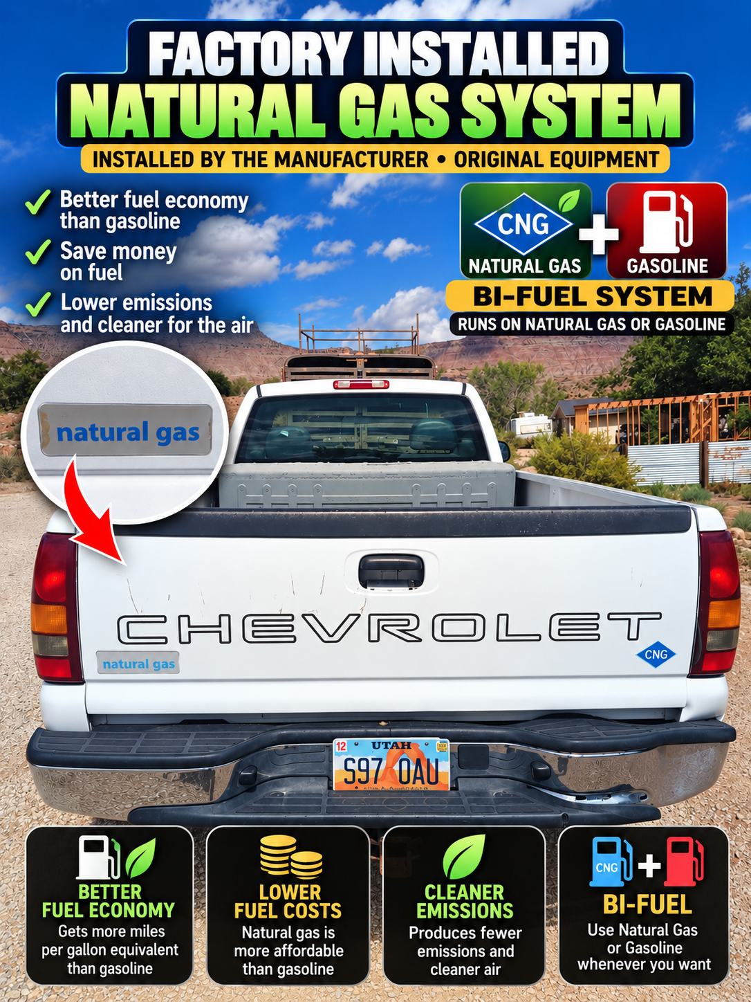 Seller-supplied bifuel advertisement in English